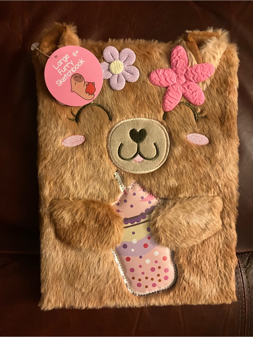 NWT Large Fluffy Bear Sketchbook